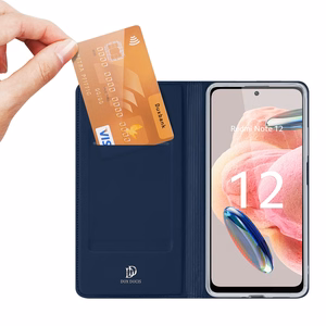 Dux Ducis Skin Pro Suojakuori Xiaomi Redmi Note 12:lle läppäkansi kortti Lompakko jalusta sininen