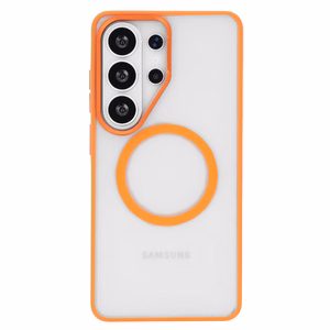 Liavec Soft Suojakuori Metal Frame Samsung Galaxy S26 Ultra:lle oranssi