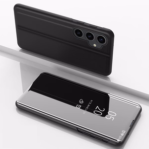 Kova flip-suojakuori Samsung Galaxy S23 FE:lle Clear View Case - musta