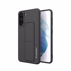 Wozinsky Kickstand Case silikoninen suojakuori jalustalla Samsung Galaxy S21+ 5G musta