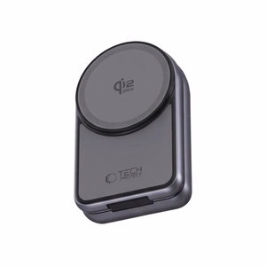 Tech-Protect A53 MagSafe Qi2.2 25 W langaton 3-in-1-latausasema – tummanharmaa