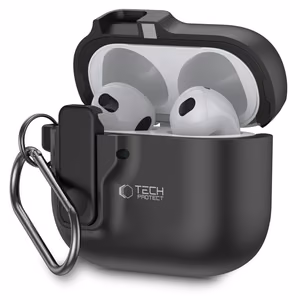 Tech-Protect Slim Hook Suojakuori AirPods 4 -kuulokkeille - musta