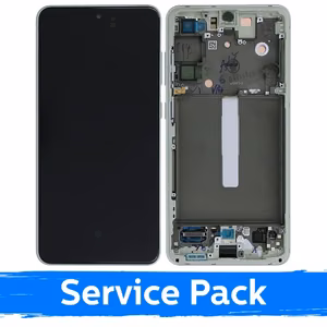 LCD Display Compatible With Samsung G990 S21 FE 5G With Frame / Olive / (Service Pack)