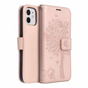 MEZZO Book Suojakuori iPhone 12 / 12 PRO:lle tree rose gold