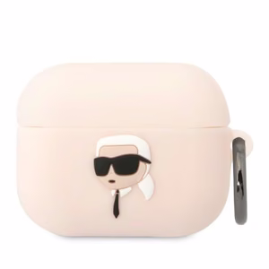Karl Lagerfeld Suojakuori Apple AirPods Prolle KLAPRUNIKP (3D Silikoninen NFT Karl) vaaleanpunainen