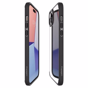 Spigen Crystal Hybrid Suojakuori iPhone 15 Plus:lle - Kirkas Musta