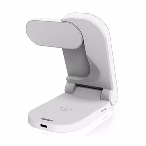 STM ChargeTree MAG kannettava kolme yhdessä -langaton latausasema iPhonelle, Apple Watchille ja AirPodseille, MagSafe-yhteensopiva, valkoinen