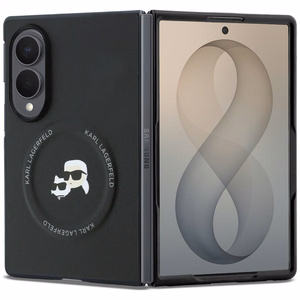 Musta Karl Lagerfeld Karl & Choupette Pins MagSafe -suojakuori Samsung Galaxy Z Fold8 -mallille