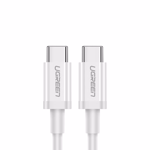 Ugreen US264 60518 USB-C / USB-C PD QC AFC -kaapeli 1m - valkoinen