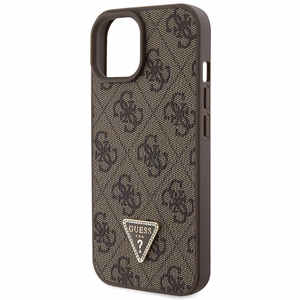 Guess case for iPhone 15 Plus 6,7" GUHCP15MP4TDSCPW brown hardcase Crossbody 4G Metal Logo