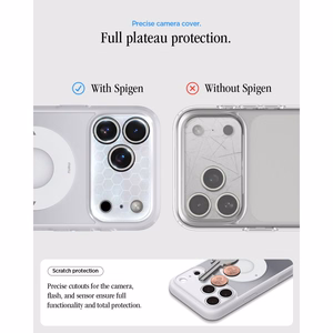 Spigen Ultra Hybrid MagSafe -suojakuori iPhone 18 Pro Max / 17 Pro Max -malleille, hopeanvärinen