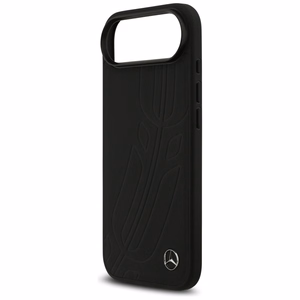 Mercedes Nahkainen Large Laurel Leave MagSafe Suojakuori iPhone Air:lle - musta