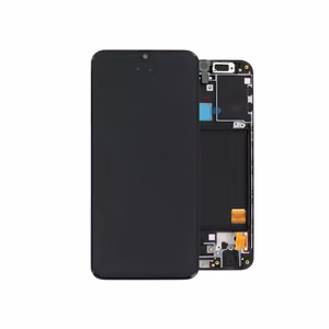 Näyttö Samsung A405 A40 2019 kosketuslasilla ja kehyksellä musta alkuperäinen (8/10 käytetty)