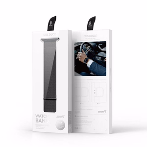 Dux Ducis MILANESE ranneke ruostumaton teräs magneettinen Apple Watch 38 / 40 / 41 mm:lle musta