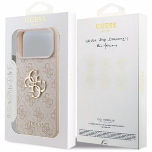 Guess 4G Big Logo -suojakuori iPhone 17 Pro Max - pinkki