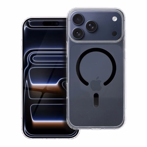 Drop Glue Colorful Ring Mag Suojakuori iPhone 17 PRO MAX:lle yhteensopiva MagSafen kanssa musta