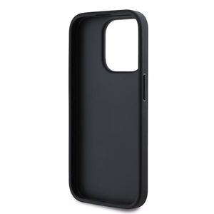 Karl Lagerfeld Diagonal Quilted Script Suojakuori iPhone 15 Pro:lle - musta