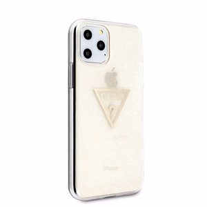 Guess GUHCN58SGTLGO iPhone 11 Pro kultainen / kultainen kova kotelo Glitter Triangle