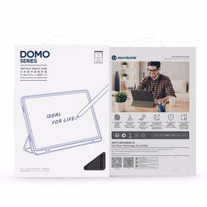 Dux Ducis Domo PU Leather Case with Stand for Samsung Tab S10+ / S9+ / S9 FE+ - Black