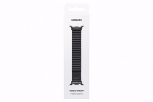 Samsung SVL33LK Fabric Band -kangasranneke (M/L) Galaxy Watch9 / Galaxy Watch8 -kelloille, musta