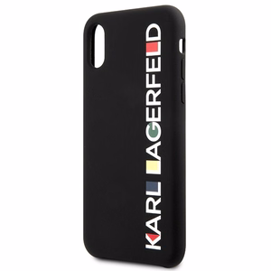 Karl Lagerfeld Glossy Bauhaus iPhone X/XS Suojakuori - Musta