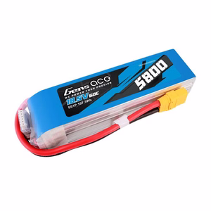 Gens Ace 5800 mAh 60C 18,5 V 5S1P Lipo-akku, jossa on XT90-liitin