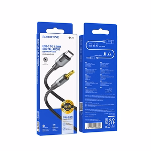 Borofone BL19 äänikaapeli USB-C - 3,5 mm musta