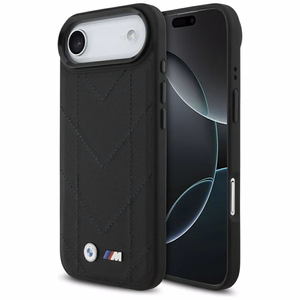 BMW M Quilted Logo MagSafe Suojakuori iPhone 17 Air:lle - Musta