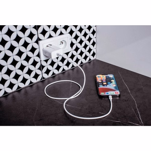 Puhelinlaturi Forcell F-Energy USB C QC4.0 PD 3A 20W + kaapeli USB C - Lightning TFK-TC-20WPD valkoinen