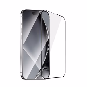 Karkaistu lasi metallireunuksella iPhone 14 Pro 6,1:lle musta reunus