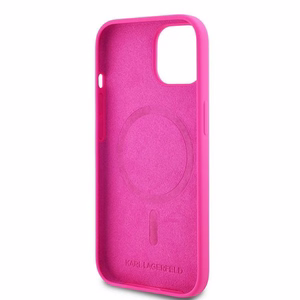 Karl Lagerfeld Silicone Choupette Head MagSafe silikoninen suojakuori iPhone 15 Plus / 14 Plus:lle - vaaleanpunainen