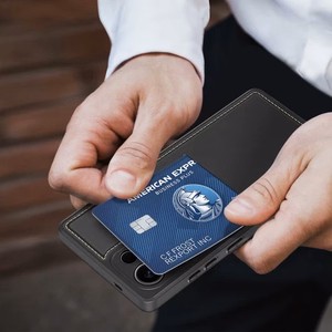 Dux Ducis Rafi II Suojakuori Samsung Galaxy S25 Ultralle jalustalla ja lompakolla - Musta