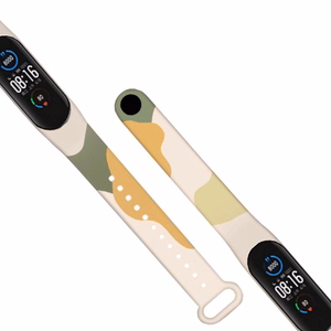 Hihna Moro bändi Xiaomi Mi Band 3 / 4 silikonihihna katsella rannekoru rannekoru kuvio 10