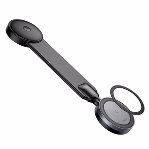Langaton auton laturi-teline Hoco (HW29) (MagSafe 15W) kiinnitys konsoliin/ikkunaan musta