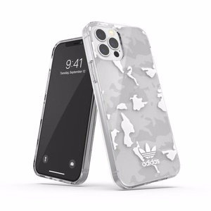 Adidas OR SnapCase Camo iPhone 12/12 Pro läpinäkyvä/valkoinen 43705