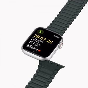 Dux Ducis Strap (Armor Version) hihna Apple Watch Ultra, SE, 9, 8, 7, 6, 5, 4, 3, 2, 1 (49, 45, 44, 42 mm) silikoni magneettinen hihna rannekoru vihreä