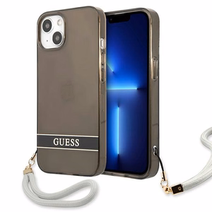 Guess GUHCP13SHTSGSK iPhone 13 mini 5.4" musta/musta kovakotelo Läpikuultava Stap