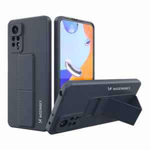 Wozinsky Kickstand Case silikonikotelo jalustalla Xiaomi Redmi Note 11 Pro tummansininen