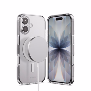 Crong Clear MAG Cover MagSafe suojakuori iPhone 17 -laitteelle, läpinäkyvä