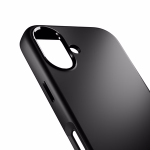 Puro Icon Mag Pro nestesilikoninen Suojakuori iPhone 17:lle, MagSafe -yhteensopiva, kamerasuojauksella ja alumiinipainikkeilla - musta