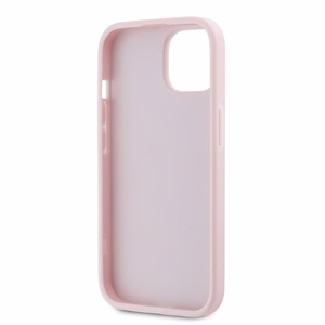 Karl Lagerfeld Diagonal Quilted Script Suojakuori iPhone 15 / 14 / 13:lle - vaaleanpunainen