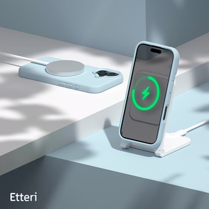 Etteri Silicone case for iPhone 16 Plus 6,7" light blue