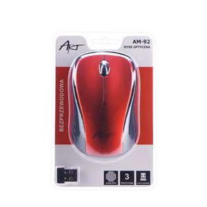 ART wireless computer mouse 2400 dpi AM-92 red