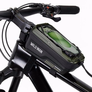 WILDMAN matkalaukku polkupyörän runkoon vetoketjulla 1L (4"-7") GX200 vihreä