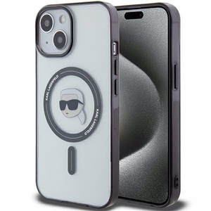 Karl Lagerfeld KLHMP15MHKHNOTK iPhone 15 Plus 6,7 läpinäkyvä kovakuori IML Karlin pää MagSafe