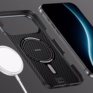 Benks Magneettinen Armor Air Kevlar Suojakuori Metal Frame 600D (0070) iPhone 17 Pro Max:lle musta