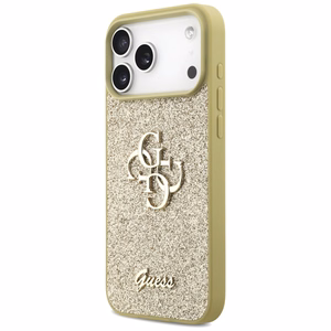 Guess Fixed Glitter Big 4G Suojakuori iPhone 17 Pro Maxille - kultainen