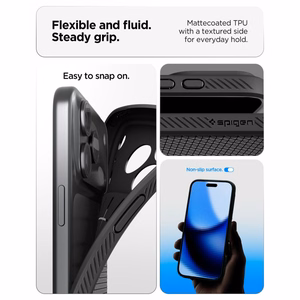 Spigen Liquid Air suojakuori mallille iPhone 18 Pro Max / 17 Pro Max – väri: mattamusta