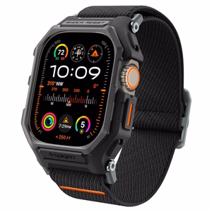 Spigen Lite Fit Pro Suojakuori Hihnalla Apple Watch Ultra 1 / 2 (49mm):lle - matta musta