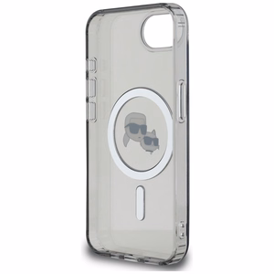 Karl Lagerfeld IML Metal Karl & Choupette Heads MagSafe Alkuperäinen Pussi iPhone 17e/16e:lle - Musta
